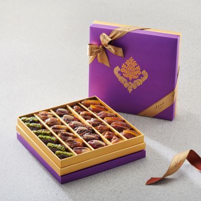 Purple Marigold Gift Set - Filled Dates - Medium