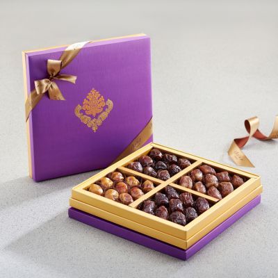 Purple Marigold Gift Set - Plain Dates - Large