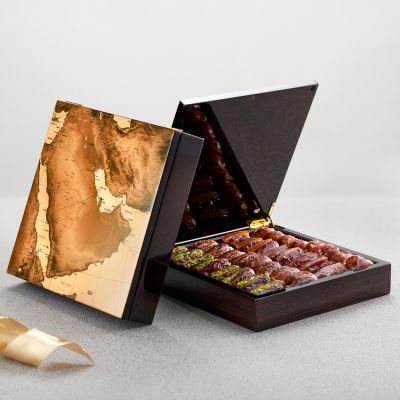 Gulf Map Gift Box- Square (small)-Premium Filled Dates