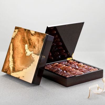 Gulf Map Gift Box- Square (small)-Premium Plain Dates
