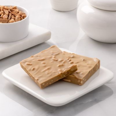 لحاء الشوكولاتة ستيك دولسي باللوز المكرمل.