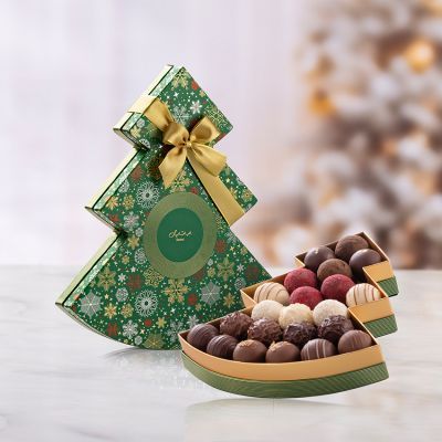 Snowfall Green Tree Gift Set - Truffles