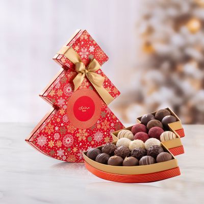 مجموعة هدايا تساقط الثلوج - شجرة حمراء