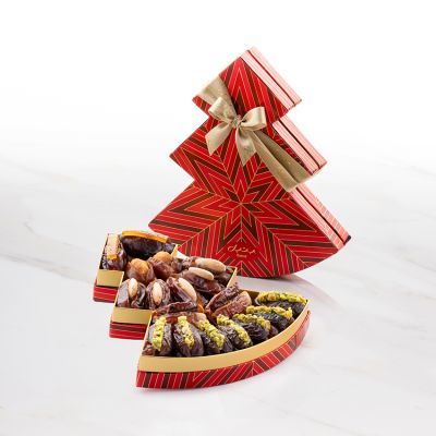 Christmas Tree Box Red Small Filled Dates