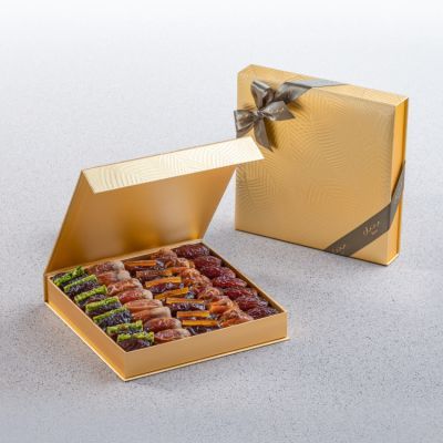 Gold Palm Gift Set - Plain And Filled Dates - Medium