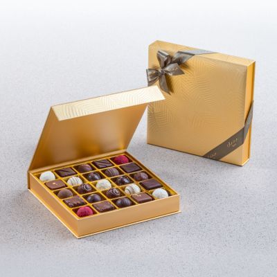 Gold Palm Gift Set Truffles and Chocolate