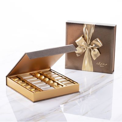 Midas Geschenkset – Pralinen in Papierform – Quadrat (mittel)