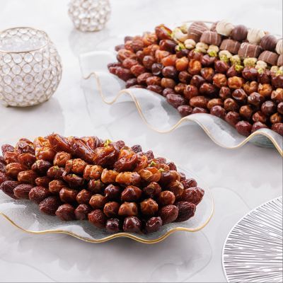 صينية صدفة المحار الزجاجية