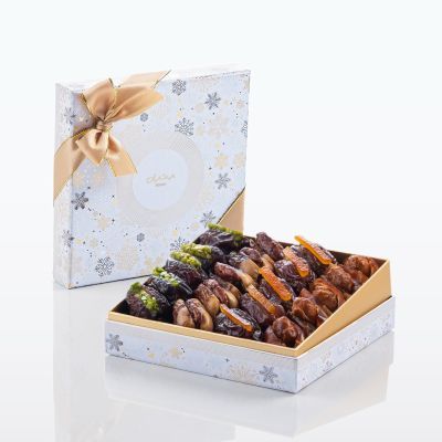 Snowfall White Gift Set - Filled Dates - Small