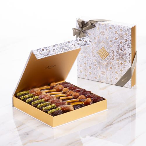 Hiba Geschenkset - Naturbelassene & gefüllte Datteln - Mittel