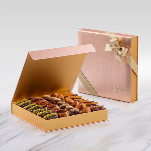 Rose Gold Geschenkset – Gefüllte Datteln