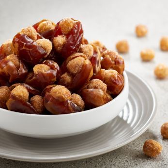 delicious kholas dates with caramelised hazelnuts