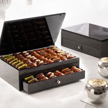 هدايا أدراج خريطة الخليج العربي المزينة بألياف الكربون