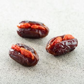 Khidri Date with Caramelised Almond, Rose and Honey
