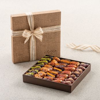Napura Brown Gift Set - Plain And Filled Dates - Medium