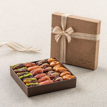 Napura Brown Gift Set - Plain And Filled Dates - Small
