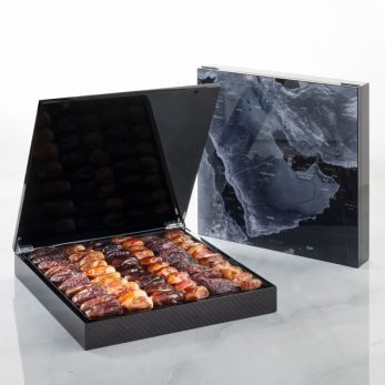 Carbon Fibre Gulf Map Gift Set Plain Dates